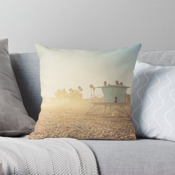 Beach Scene Throw Pillow