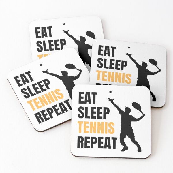 Artikelvorschau, Eat Sleep Tennis Repeat - Schwarzer Gelber Junge 1 entworfen und verkauft von GymWearDepot.