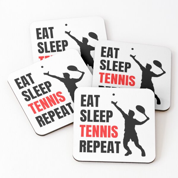 Artikelvorschau, Eat Sleep Tennis Repeat - Black Red Boy 1 entworfen und verkauft von GymWearDepot.