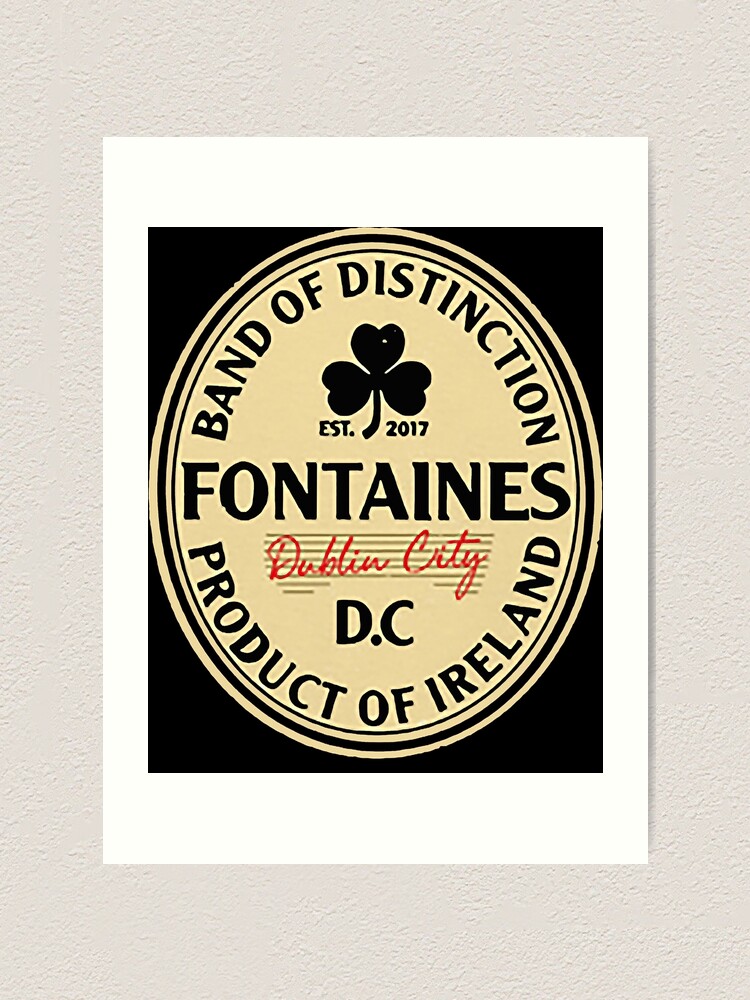 "Retro logo decal Fontaines Band of distinction" Art Print for Sale by