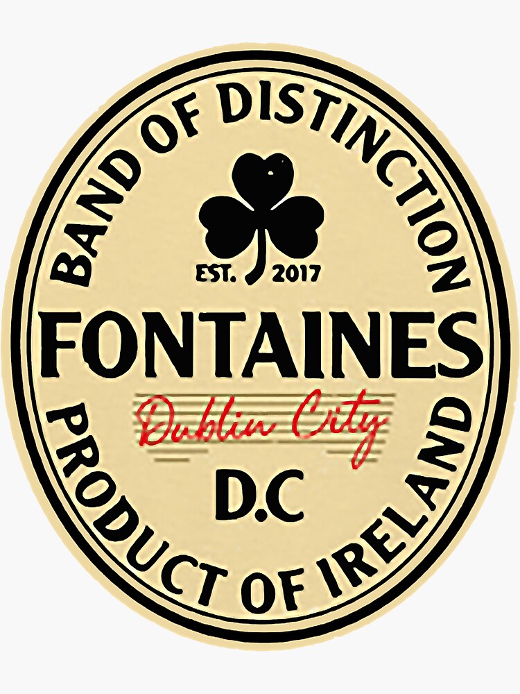 "Retro logo decal Fontaines Band of distinction" Sticker for Sale by