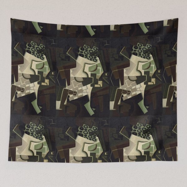 Item preview,  Juan Gris  Compotier et nappe à carreaux -Fruit Dish on a Checkered Tablecloth designed and sold by TeeARTHY.
