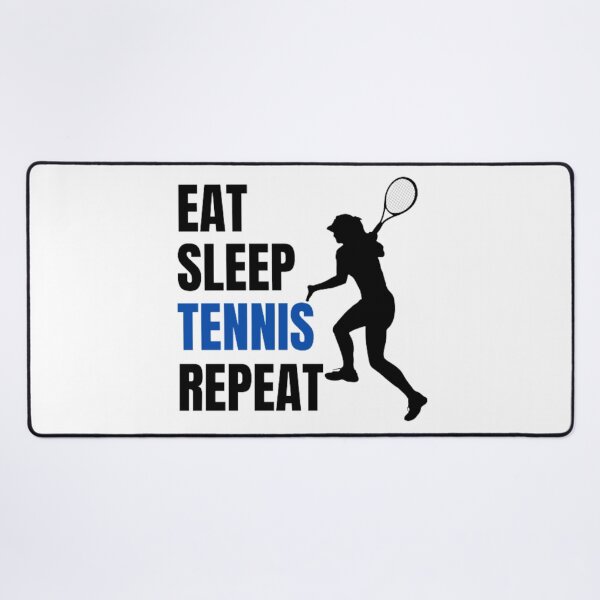 Item preview, Eat Sleep Tennis Repeat - Black Blue Girl 2 designed and sold by GymWearDepot.