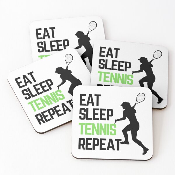 Artikelvorschau, Eat Sleep Tennis Repeat - Black Green Girl 4 entworfen und verkauft von GymWearDepot.