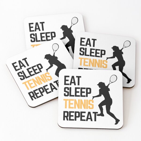 Artikelvorschau, Eat Sleep Tennis Repeat - Schwarzes gelbes Mädchen 4 entworfen und verkauft von GymWearDepot.