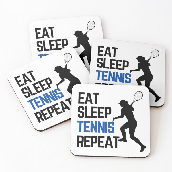Artikelvorschau, Eat Sleep Tennis Repeat - Black Blue Girl 4 entworfen und verkauft von GymWearDepot.