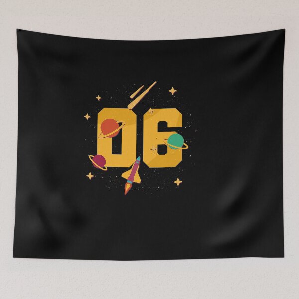 Item preview, 6TH BIRTHDAY SPACESHIP PLANETS 6 YEARS OLD designed and sold by sobriowslen.