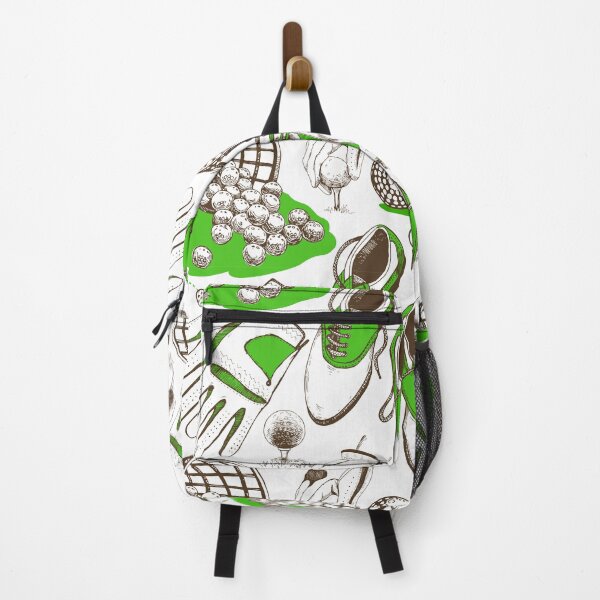Item preview, golf pattern with basket, shoes, car, putter, ball designed and sold by AubreeFashion.