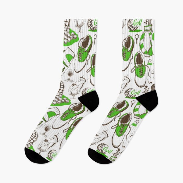 Item preview, golf pattern with basket, shoes, car, putter, ball designed and sold by AubreeFashion.