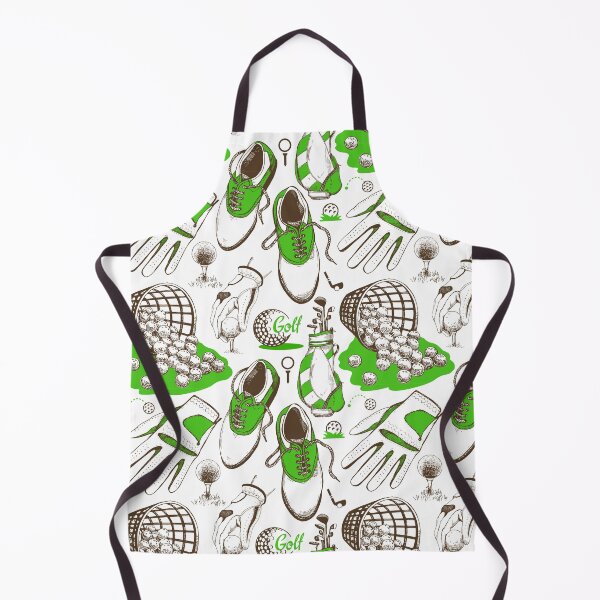 Item preview, golf pattern with basket, shoes, car, putter, ball designed and sold by AubreeFashion.
