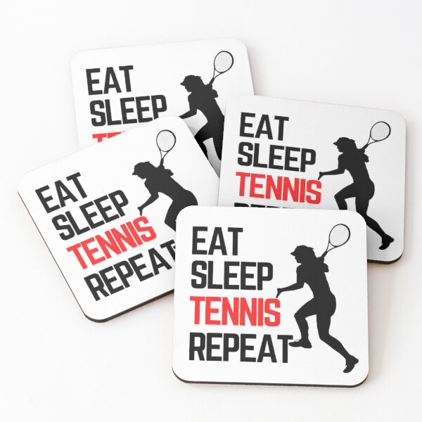 Artikelvorschau, Eat Sleep Tennis Repeat - Schwarzes rotes Mädchen 4 entworfen und verkauft von GymWearDepot.