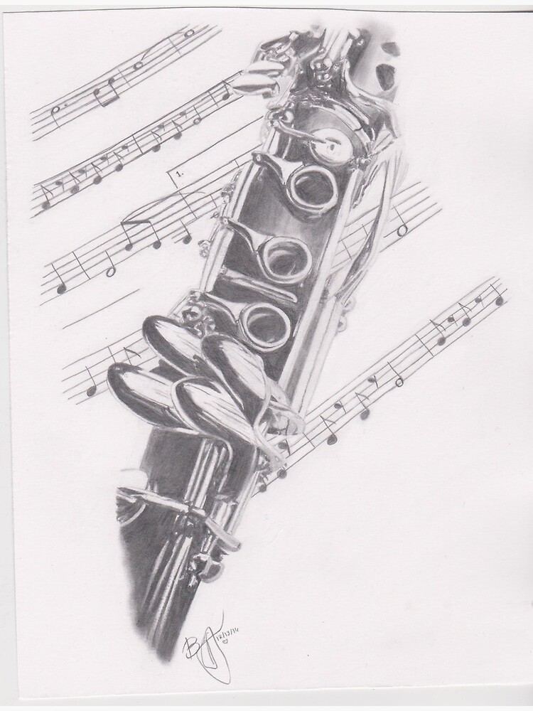 Buy Clarinet Drawing, Handmade Illustration, Poster Art, Wall Decoration,  Practice Room, Music, Musician, Woodwind, Gift, Orchestra, Player Online in  India - Etsy
