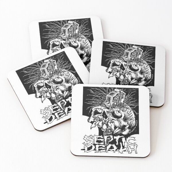 Item preview, Pushead Septic Death Alt 2 black and white designed and sold by JasonLindblom.
