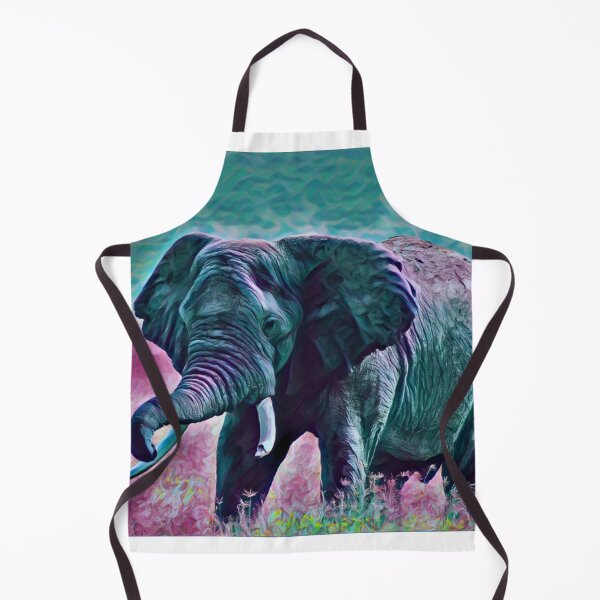 Item preview, Psychedelic Retro Purple Safari Majestic Elephant Animal Wildlife Print designed and sold by TheWildFlix.