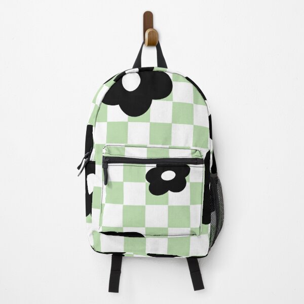 Retro Colorful Flower Double Checker Backpack by thespacehouse