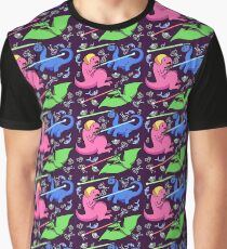 Dinosaur Lazer Fight Graphic T-Shirt