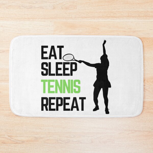 Item preview, Eat Sleep Tennis Repeat - Black Green Girl 3 designed and sold by GymWearDepot.