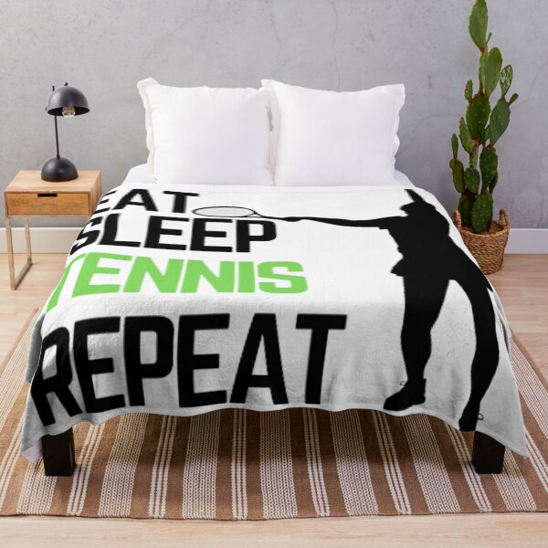 Artikelvorschau, Eat Sleep Tennis Repeat - Black Green Girl 3 entworfen und verkauft von GymWearDepot.