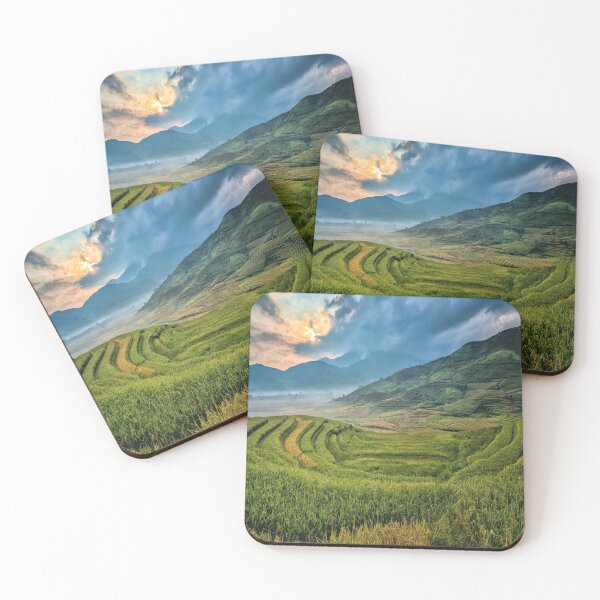 Item preview, Beautiful Rice Field Photography - Cloudy Sky designed and sold by Tjokko-chan.