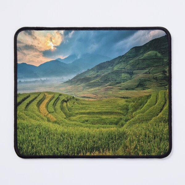 Item preview, Beautiful Rice Field Photography - Cloudy Sky designed and sold by Tjokko-chan.