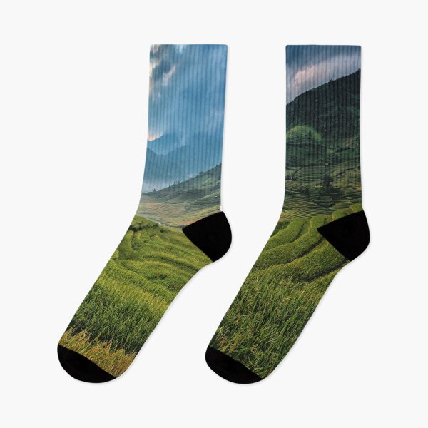 Item preview, Beautiful Rice Field Photography - Cloudy Sky designed and sold by Tjokko-chan.