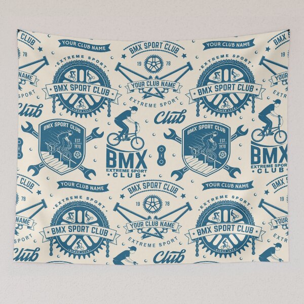Aperçu de l'œuvre Modèle d'insignes de club de BMX vintage créée et vendue par HayleyAnn79.