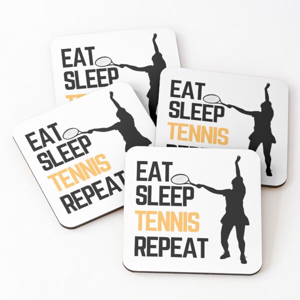 Artikelvorschau, Eat Sleep Tennis Repeat - Schwarzes gelbes Mädchen 3 entworfen und verkauft von GymWearDepot.