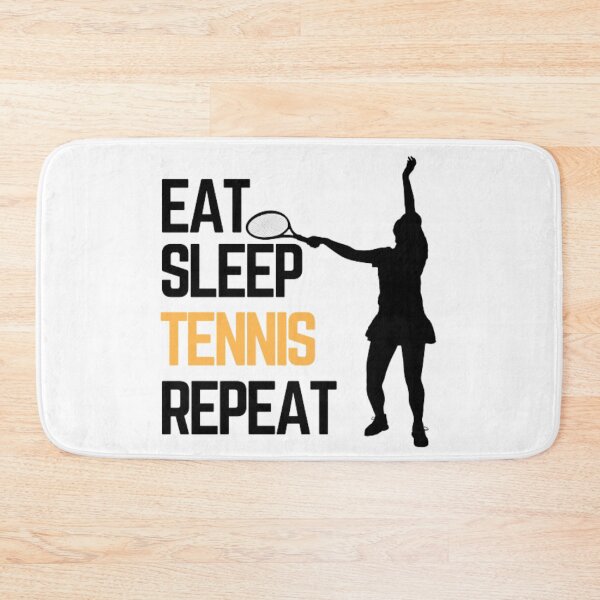 Item preview, Eat Sleep Tennis Repeat - Black Yellow Girl 3 designed and sold by GymWearDepot.