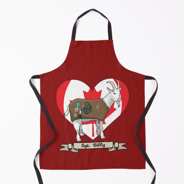 Item preview, Sergeant Billy the Goat Canadian Hero on Heart Canadian flag tee-shirt designed and sold by BrokeHumor.