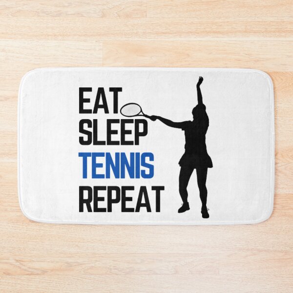 Item preview, Eat Sleep Tennis Repeat - Black Blue Girl 3 designed and sold by GymWearDepot.