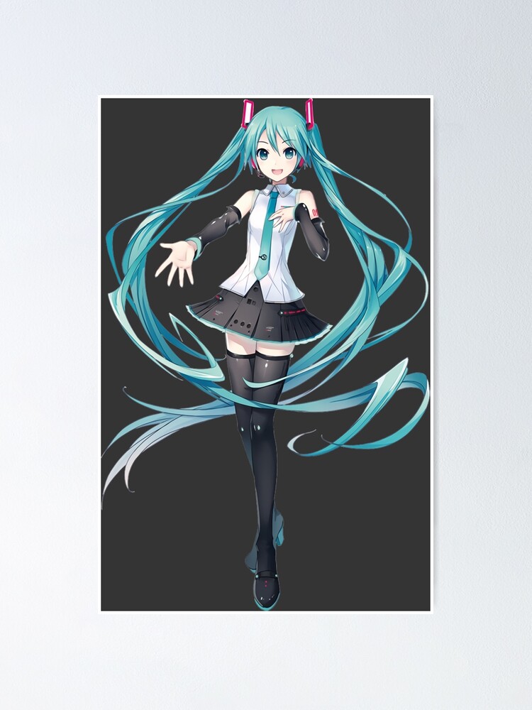 Vocaloid Girl Hatsune Miku Poster For Sale By Earlbickley Redbubble