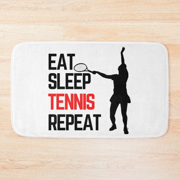 Item preview, Eat Sleep Tennis Repeat - Black Red Girl 3 designed and sold by GymWearDepot.