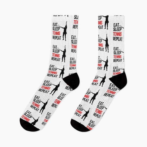 Item preview, Eat Sleep Tennis Repeat - Black Red Girl 3 designed and sold by GymWearDepot.