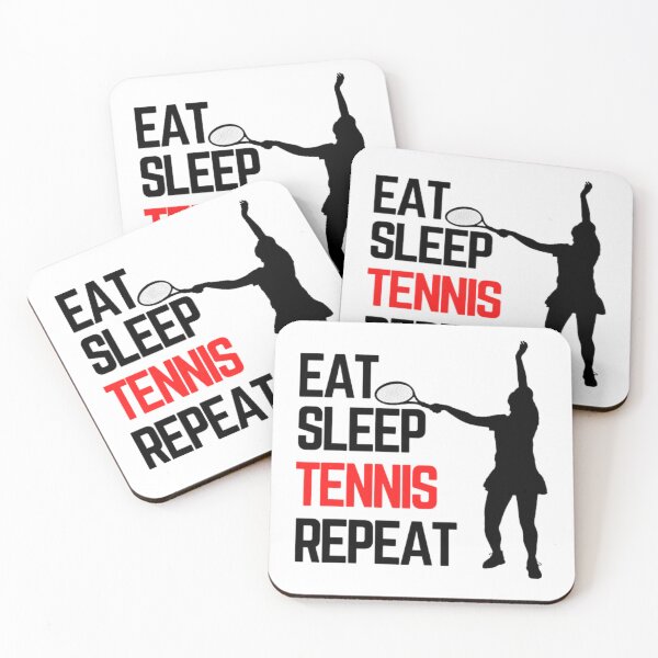 Artikelvorschau, Eat Sleep Tennis Repeat - Schwarzes rotes Mädchen 3 entworfen und verkauft von GymWearDepot.