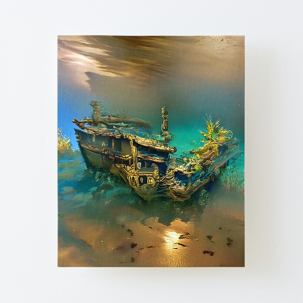 Sunken Pirate Ship Aluminum Wall Art Pirate Decor Sunken Ship