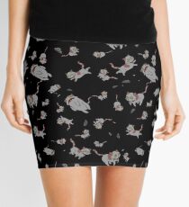 Broken Time Cats Mini Skirt