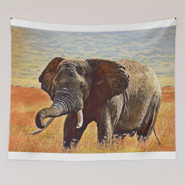 Item preview, African Savannah Majestic Elephant Animal Wildlife Portrait designed and sold by TheWildFlix.