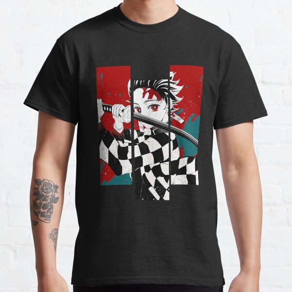 Vintage Demon Slayer Dark Fantasy Anime Character Tanjiro Kamado Classic T-Shirt