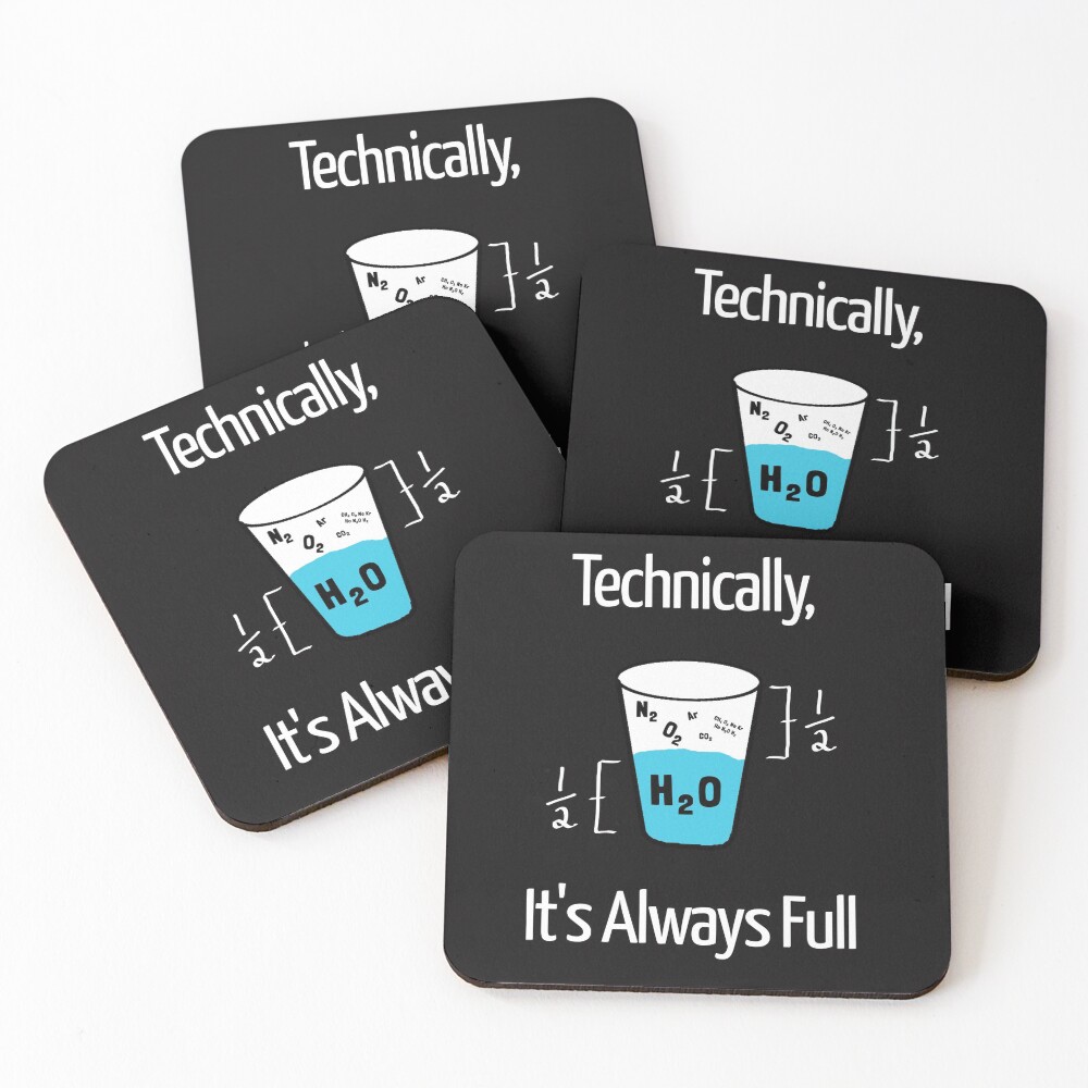 Funny Science Humor Coasters (Set of 4)