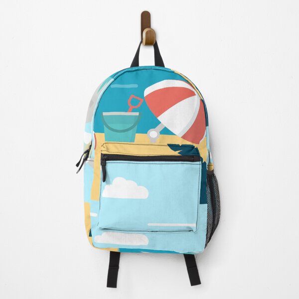 Item preview, The Beach Is My Happy Place! Sand pail umbrella seagull beachball designed and sold by MunsyArt.