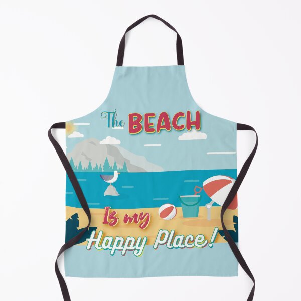 Item preview, The Beach Is My Happy Place! Sand pail umbrella seagull beachball designed and sold by MunsyArt.