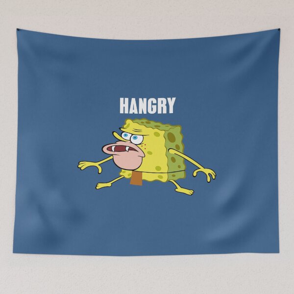 Item preview, Hangry Caveman Spongebob Meme Pullover  designed and sold by DoYoonR.
