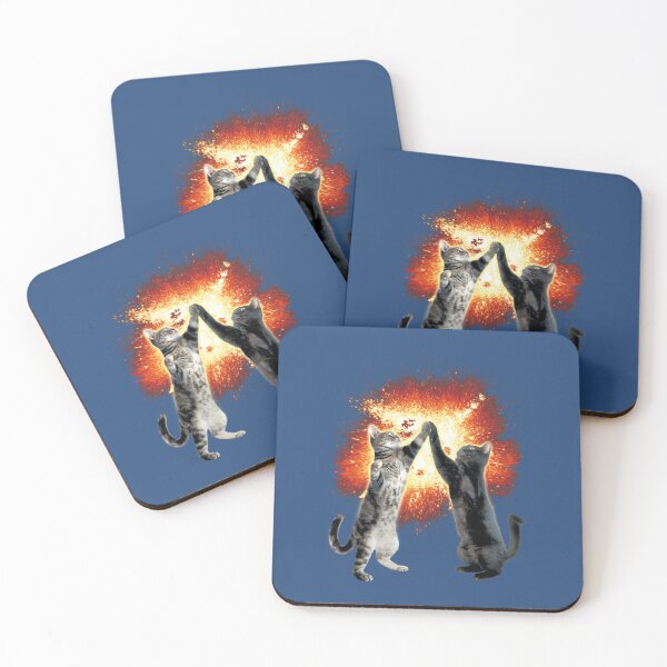 Artikelvorschau, High-Five Cats Explosion Meme Grafik entworfen und verkauft von DoYoonR.