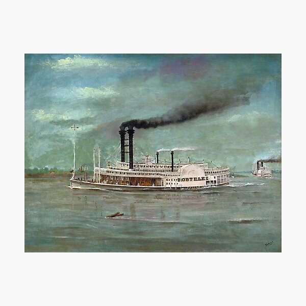 Item preview, Steamboat Robert E. Lee Painting  designed and sold by warishellstore.