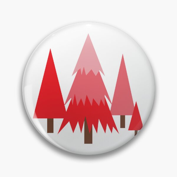 Item preview, Pine trees on the hill in reds and pinks designed and sold by FrancesPoff.