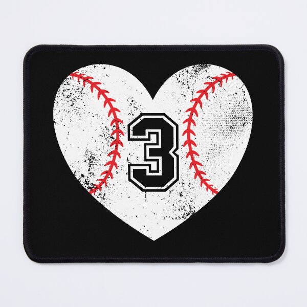 Item preview, Baseball Heart Jersey Number 3 designed and sold by AdventureTee.