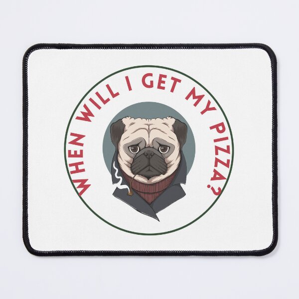 Item preview, Dog Eating Pizza Cute Pug designed and sold by Tishndco.