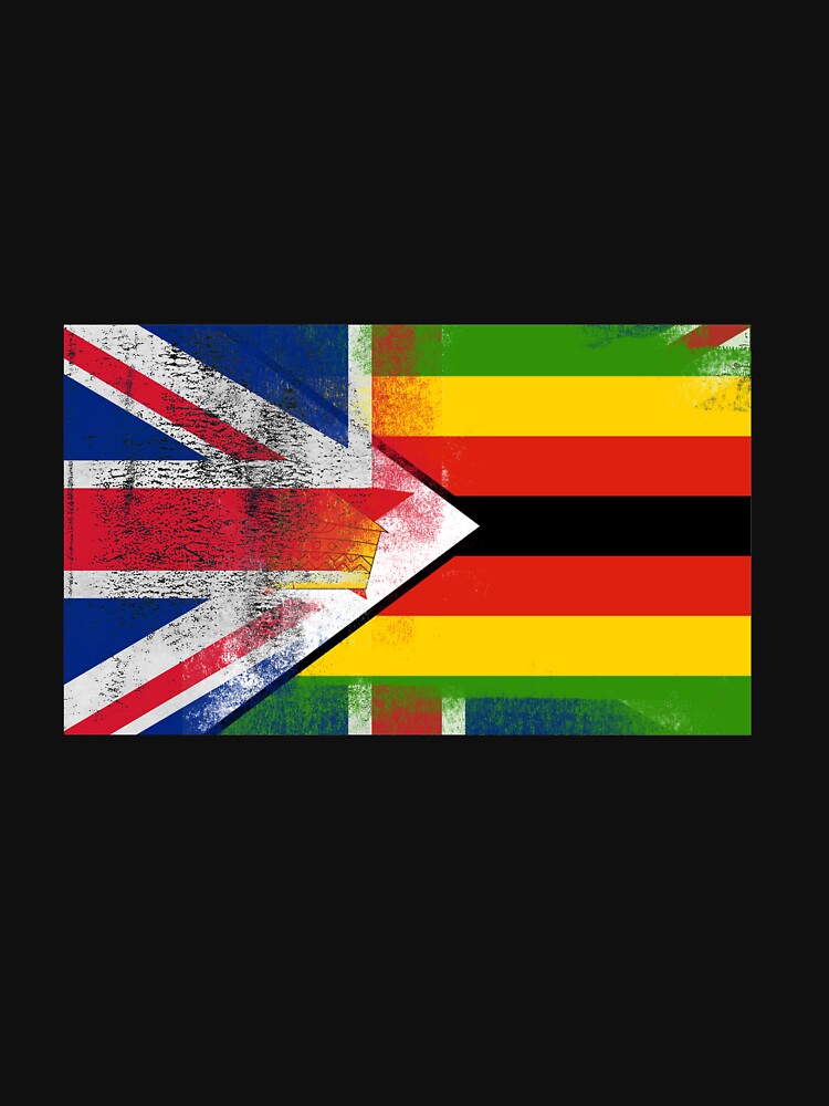 British Zimbabwean Half Zimbabwe Half Uk Flag T Shirt By Ozziwar Redbubble 3606