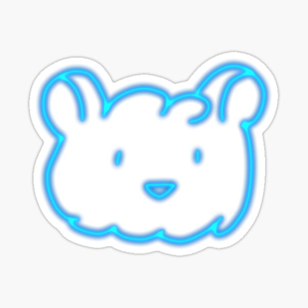"Neon Blue Bear Illustration" Sticker for Sale by Dulce-737 | Redbubble