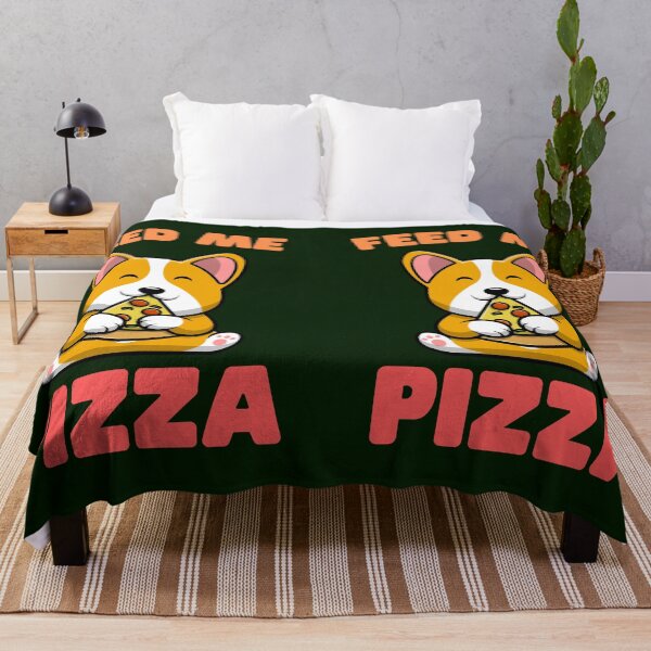 Item preview, | Feed Me Pizza | Corgi | Pizza | designed and sold by Keep Smiling.
